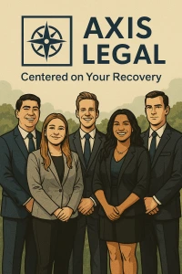 Logo of Axis Legal, a law firm located in New York City, featuring a modern design and professional color scheme