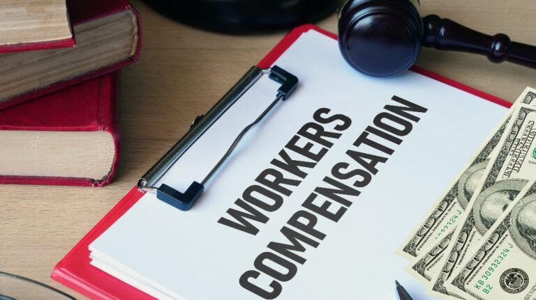 Workers compensation is shown using a text